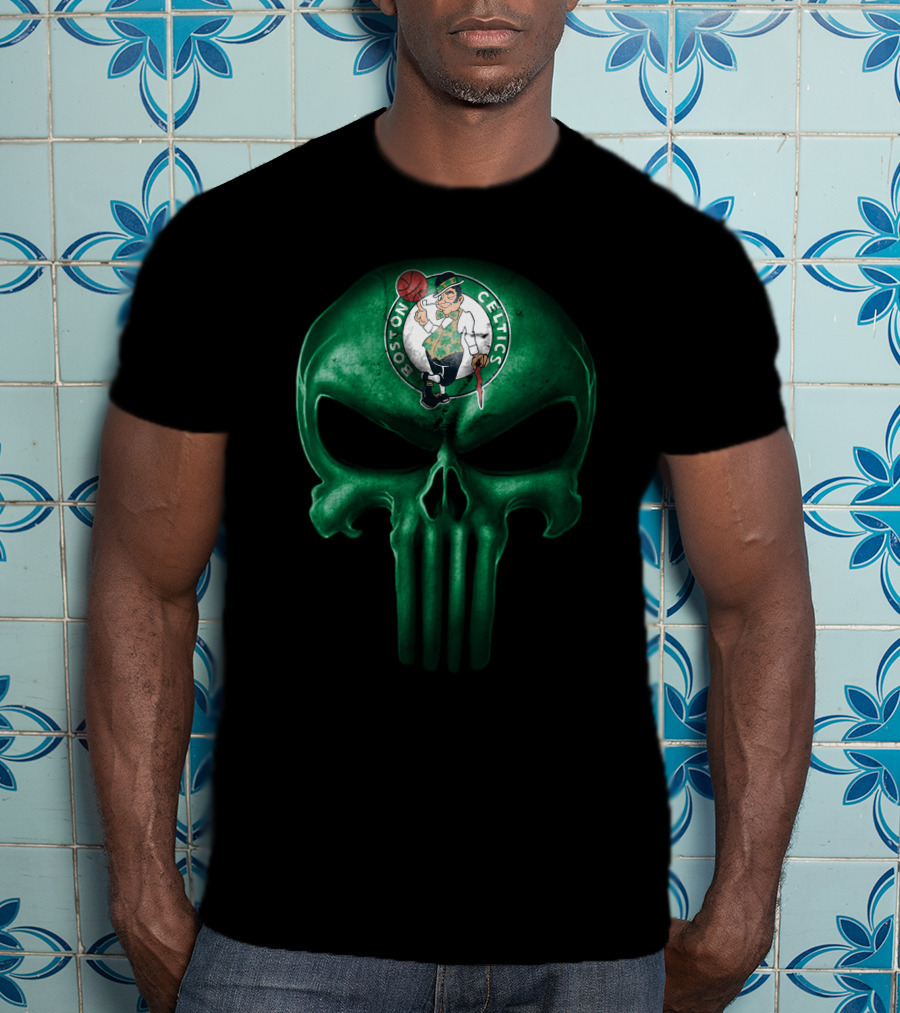 Boston Celtics Green Skull T-Shirt
