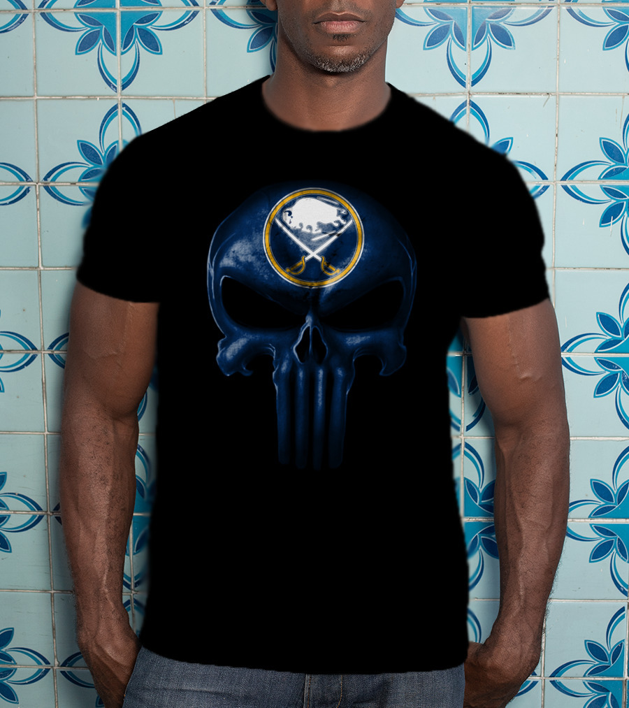 Buffalo Sabres Logo Skull T-Shirt