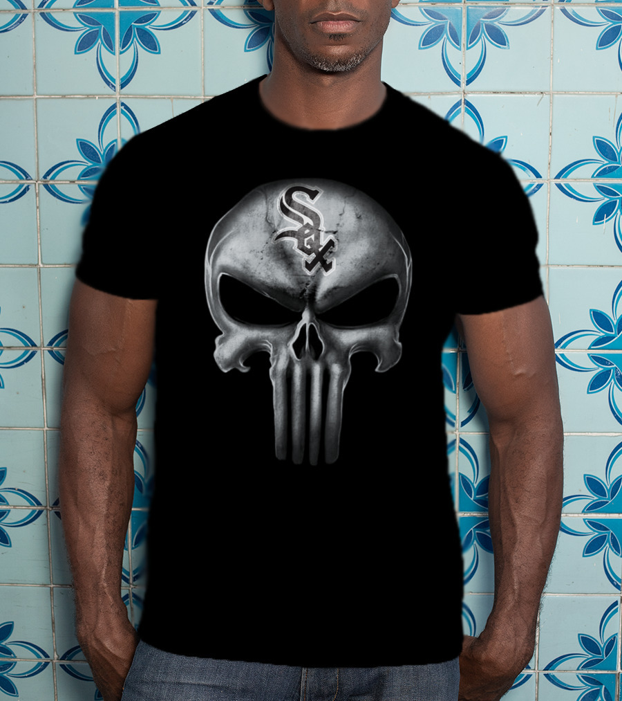 Chicago White Sox Skull Punisher T-Shirt