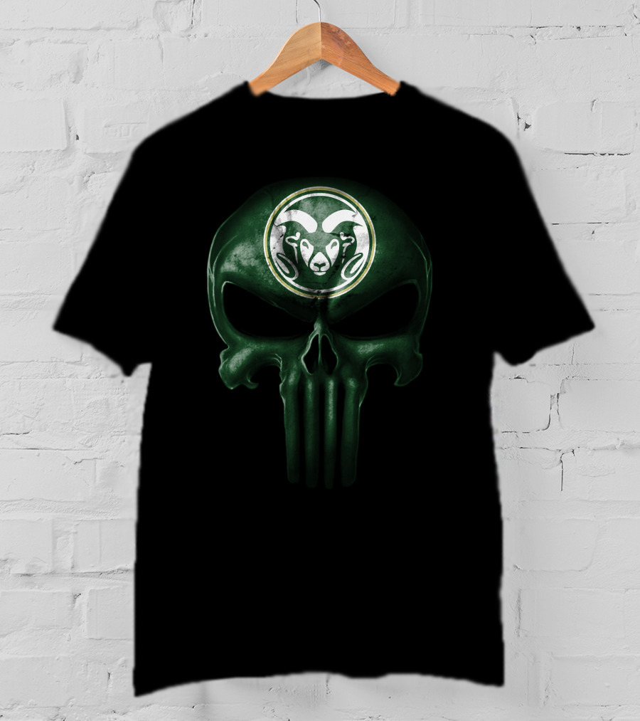 Colorado State Rams Skull Logo Ramhead Football Fan T-Shirt