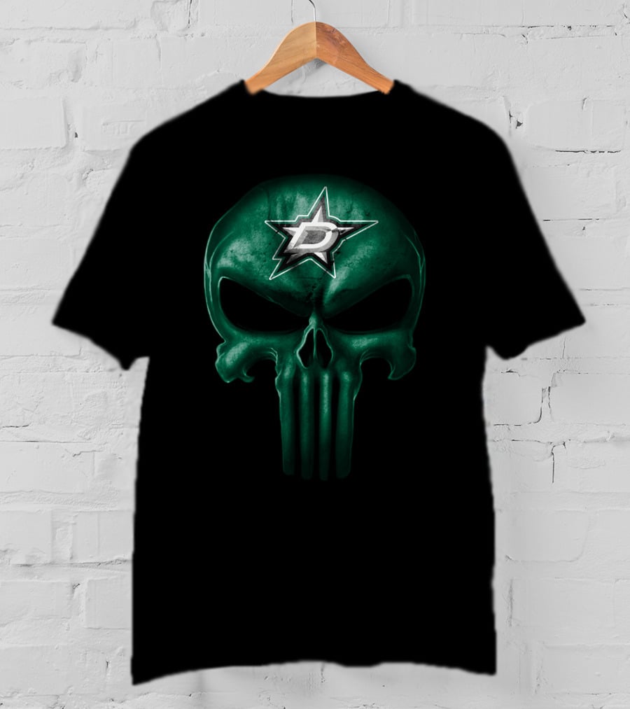 Dallas Stars Skull Iconic Green T-Shirt