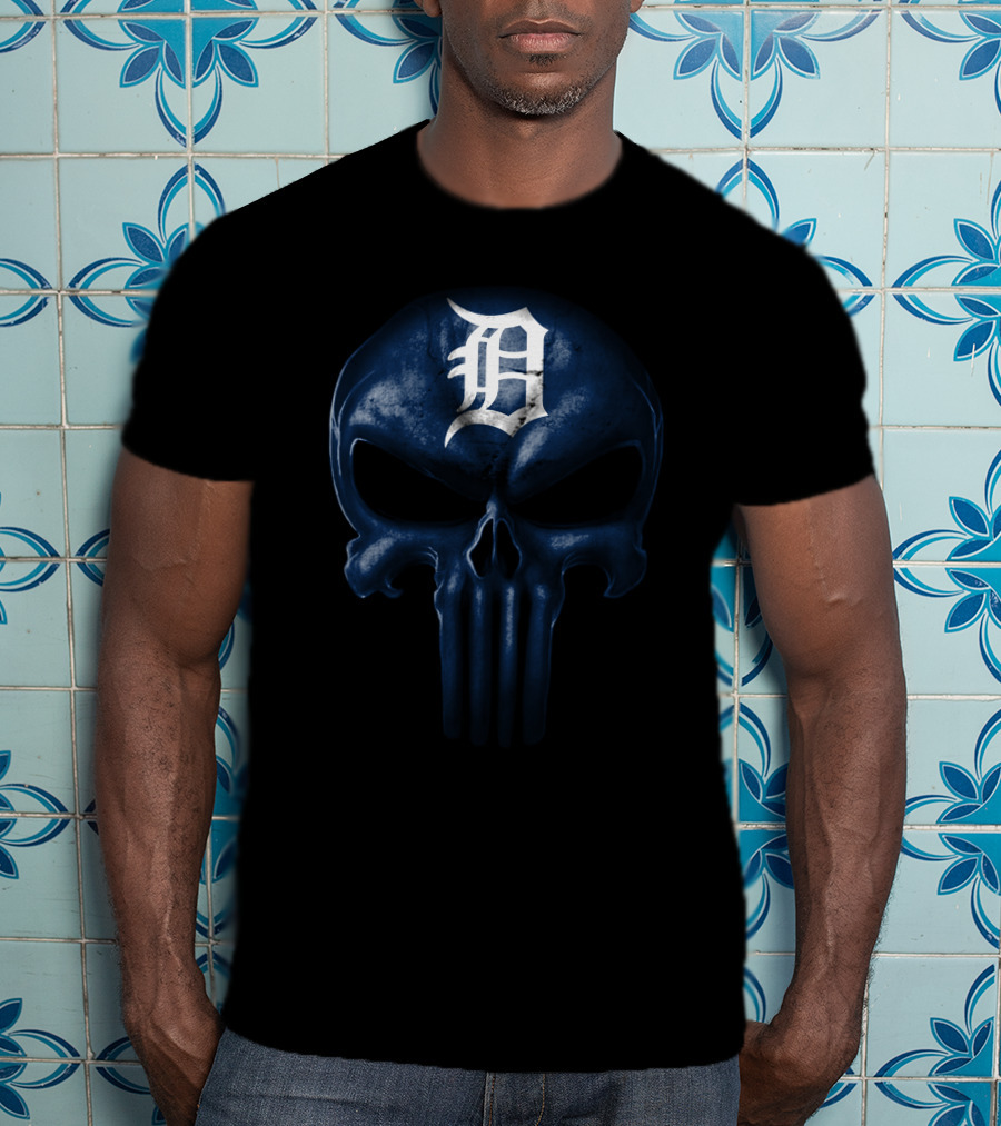 Detroit Tigers Skull T-Shirt
