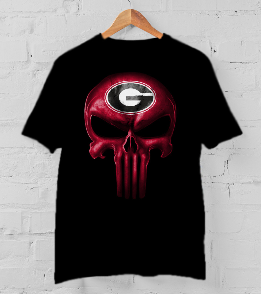 Georgia Bulldogs Skull T-Shirt