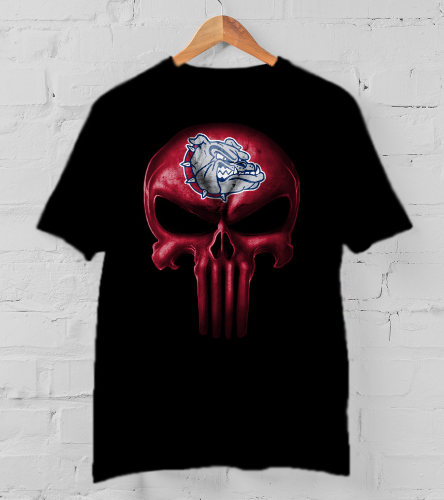 Gonzaga Bulldogs Skull Logo Red T-Shirt