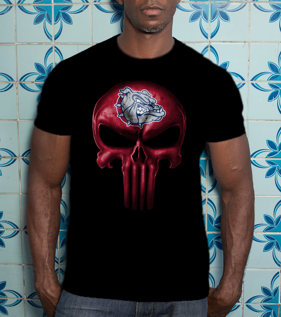 Gonzaga Bulldogs Skull Logo Red T-Shirt