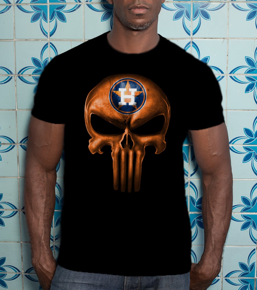 Houston Astros Skull T-Shirt
