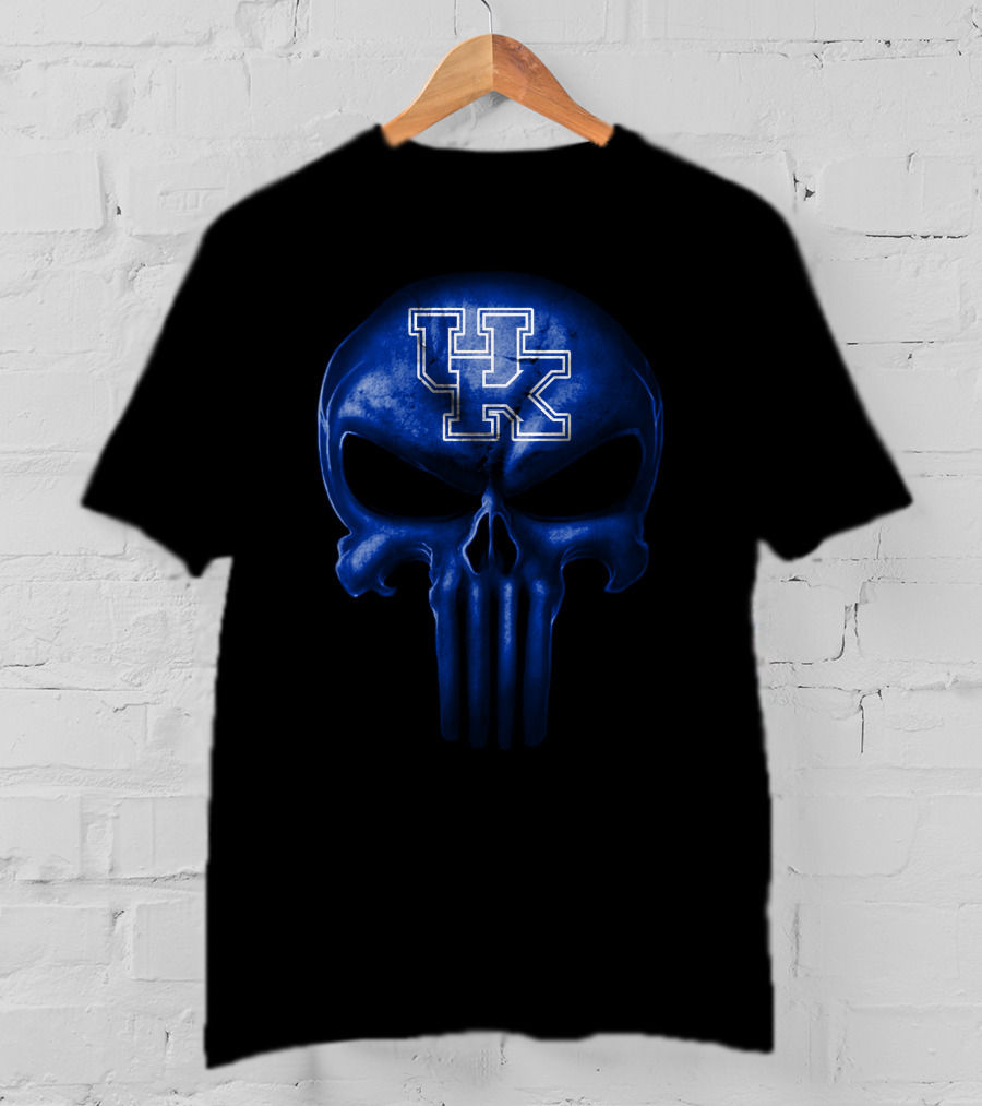 Kentucky Wildcats Skull Punisher T-Shirt
