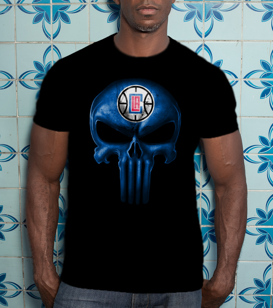 La Clippers Skull Punisher-Style T-Shirt