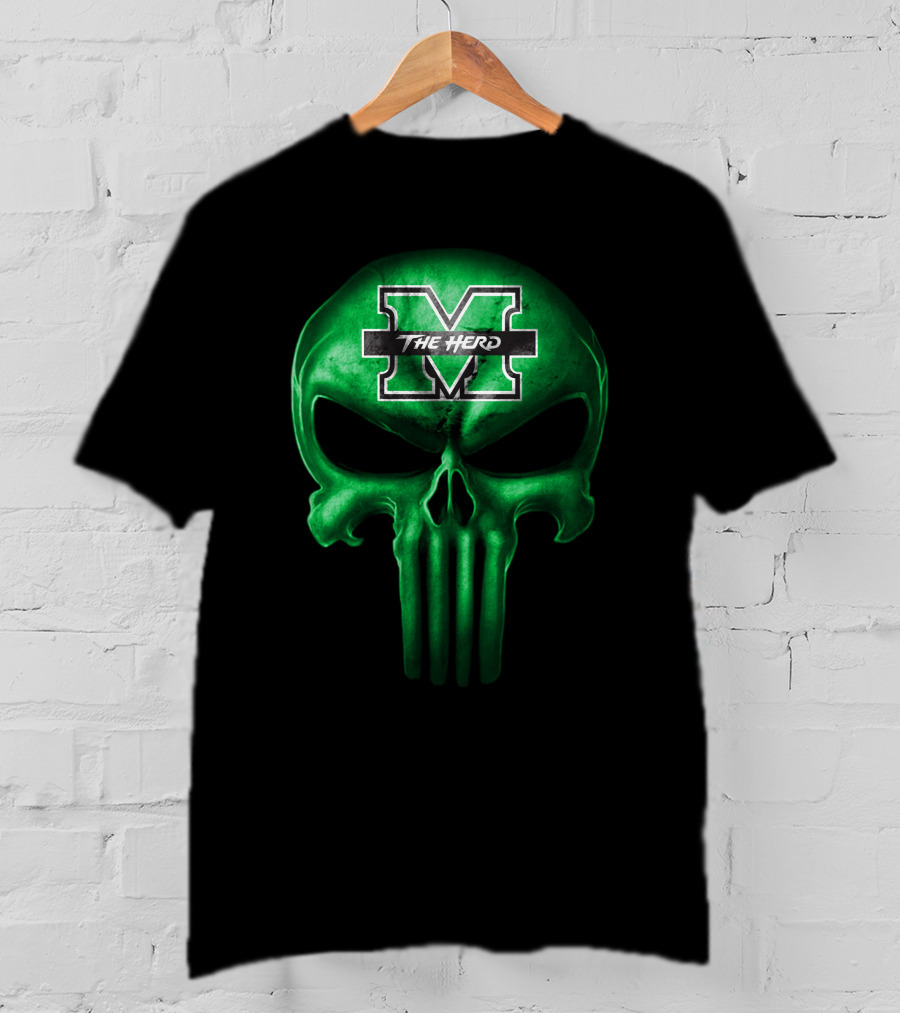 Marshall Thundering Herd Skull M The Herd T-Shirt
