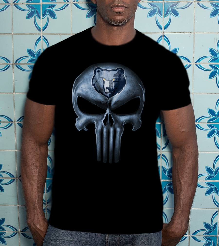Memphis Grizzlies Skull Punisher T-Shirt
