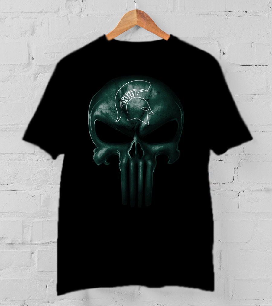 Michigan State Spartans Skull T-Shirt