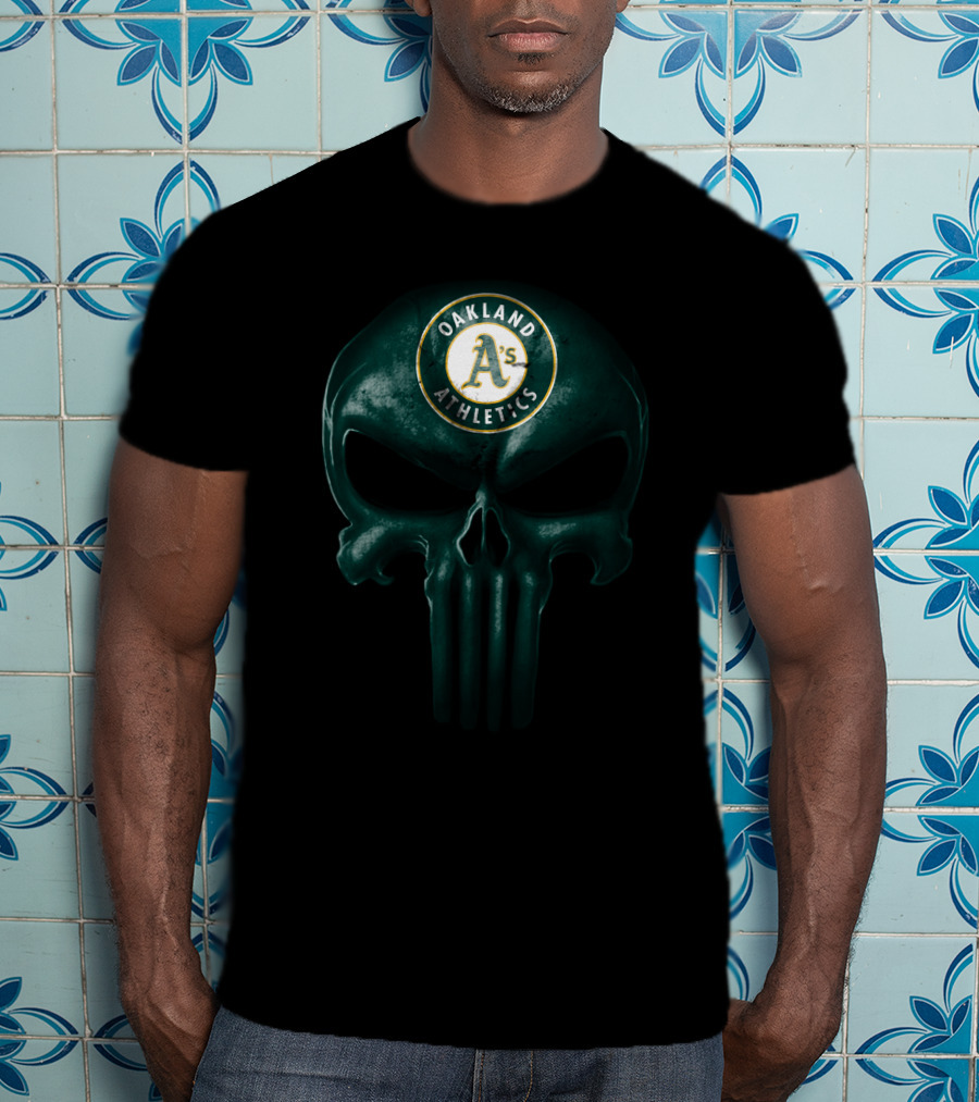 Oakland Athletics A's Skull Athletics T-Shirt
