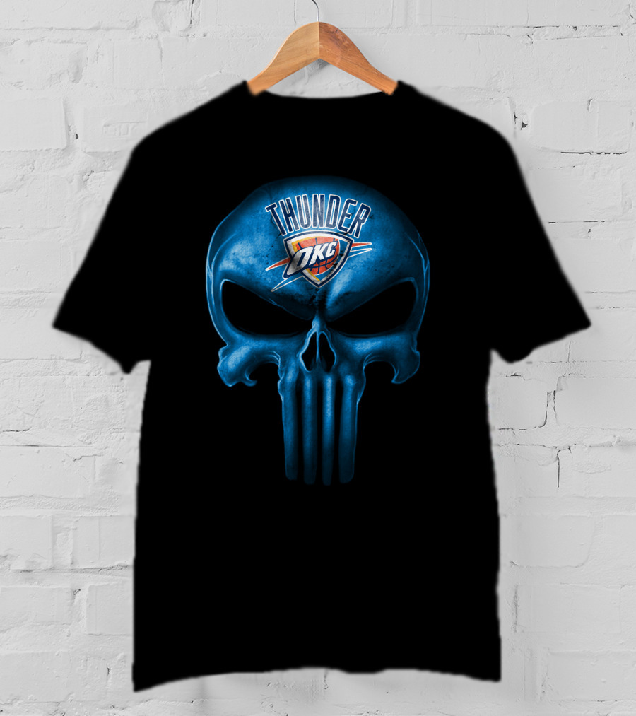 Oklahoma City Thunder Okc Skull Logo Thunder T-Shirt