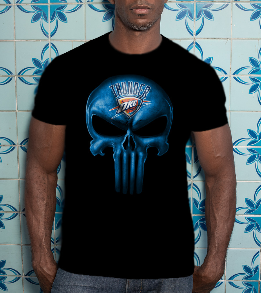 Oklahoma City Thunder Okc Skull Logo Thunder T-Shirt