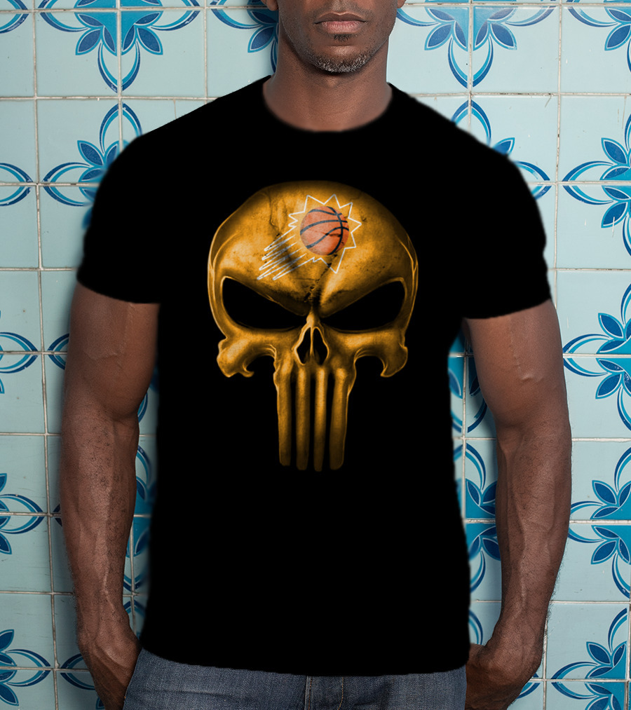Phoenix Suns Skull Basketball Punisher T-Shirt