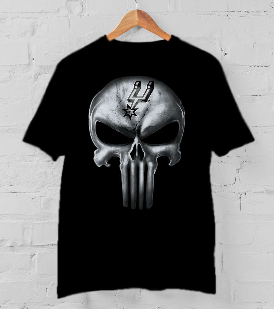 San Antonio Spurs Punisher Skull T-Shirt