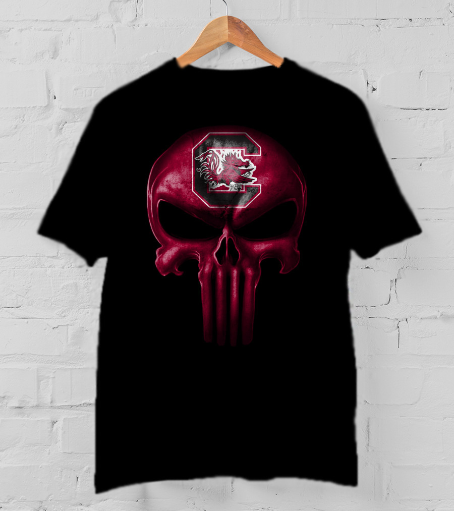 South Carolina Gamecocks Skull Logo Design With Team T-Shirt