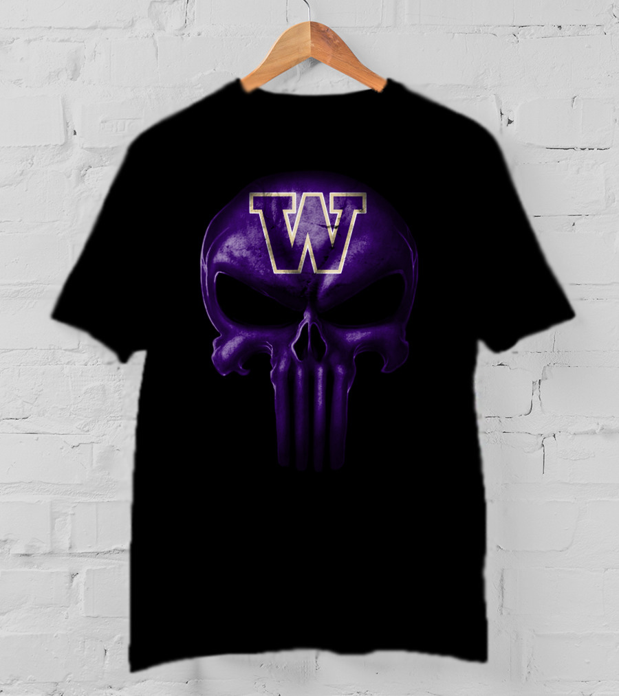 Washington Huskies Skull W T-Shirt
