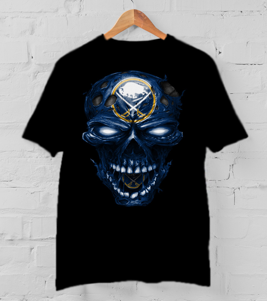 Buffalo Sabres Skull Dark Grim T-Shirt