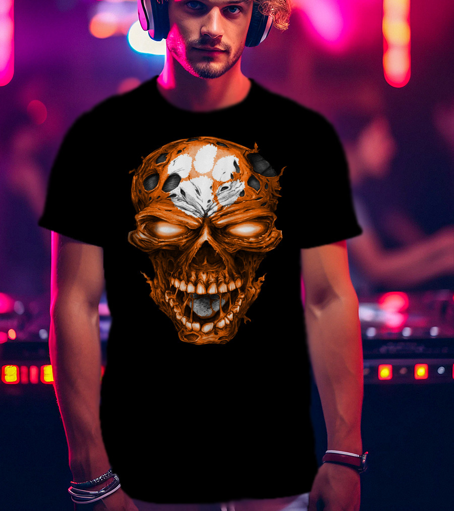 Clemson Tigers Skull Paws T-Shirt