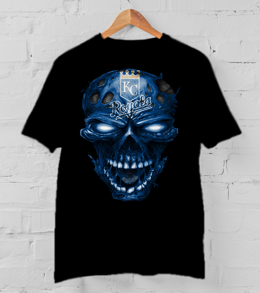 Kc Royals Skull With Team T-Shirt