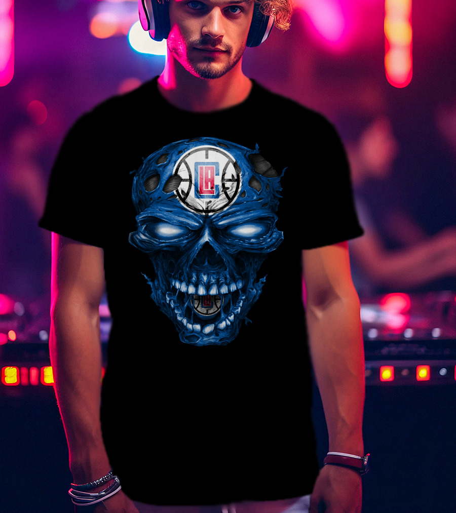 La Clippers Skull Basketball T-Shirt