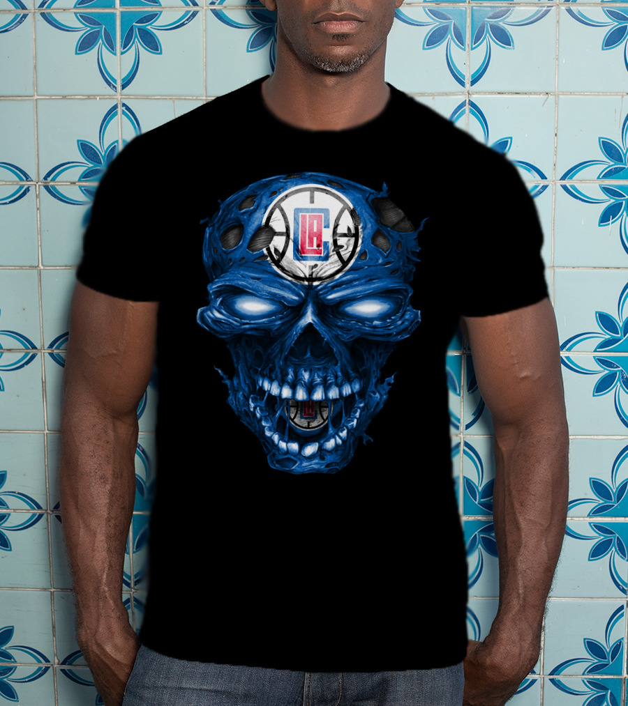 La Clippers Skull Basketball T-Shirt