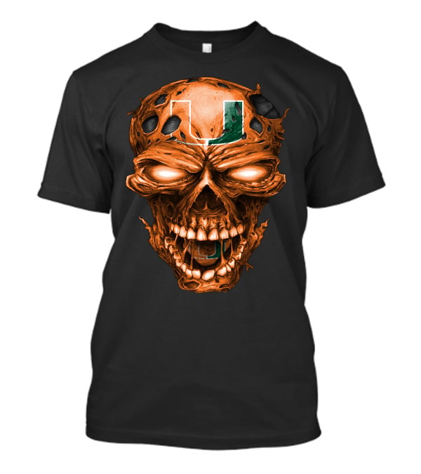 Miami Hurricanes Skull U T-Shirt