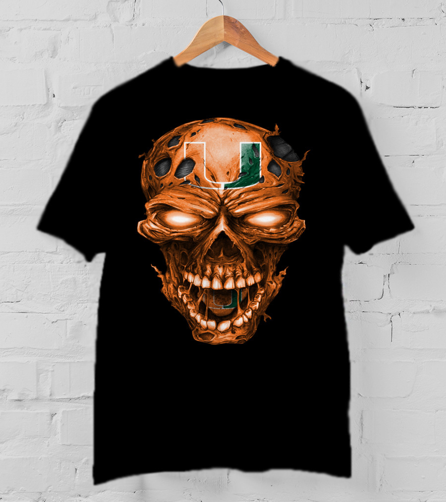 Miami Hurricanes Skull U T-Shirt