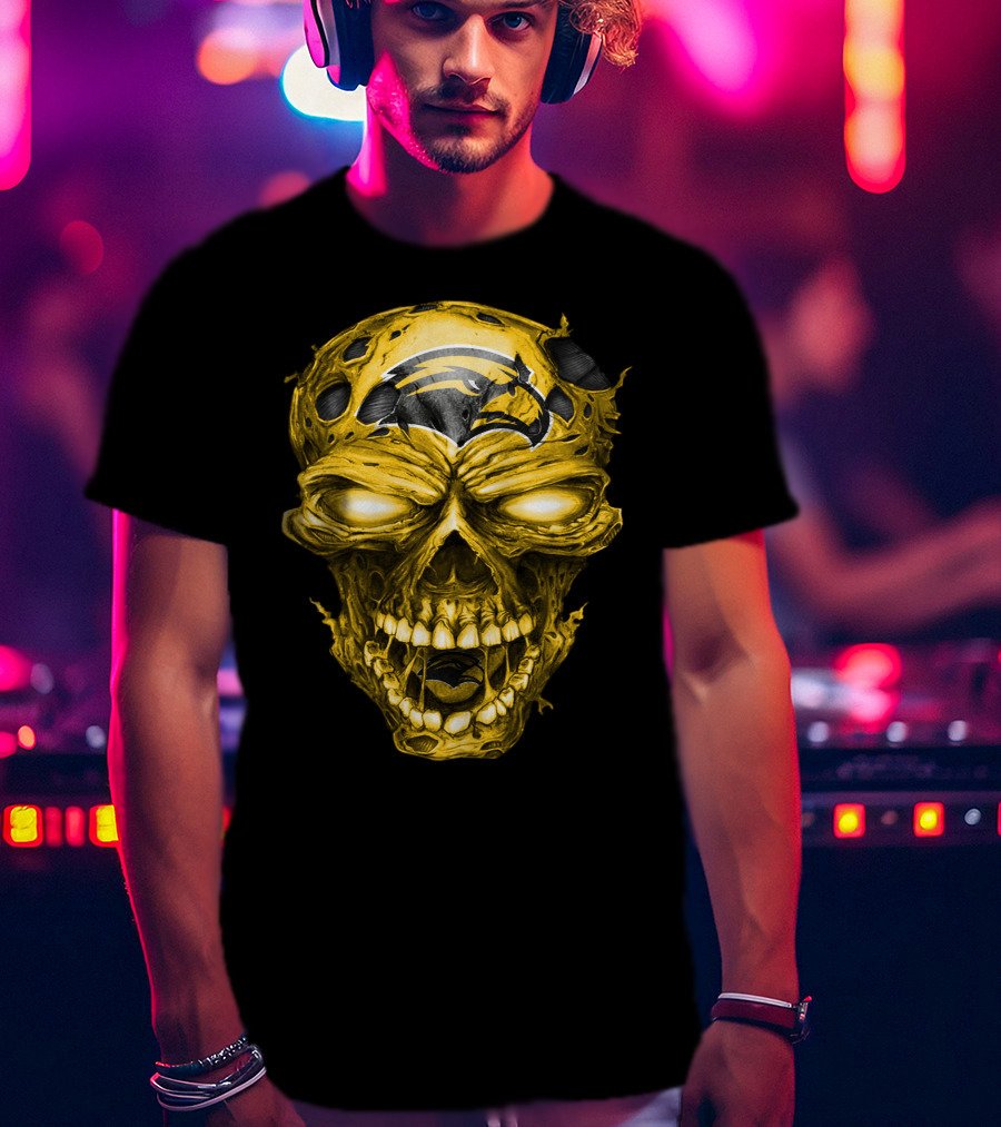 Southern Mississippi Golden Eagles Skull T-Shirt