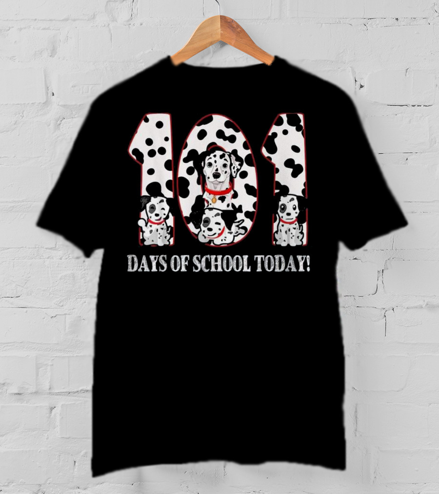 101 Days Of School Today Dalmatian Dog Spots T-Shirt