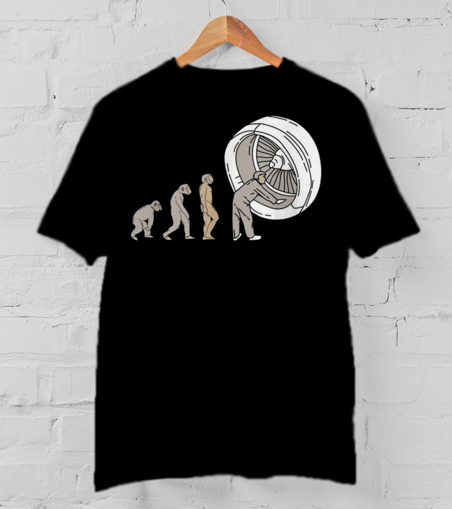 Evolution Of Airplane Mechanic Aircraft Maintenance T-Shirt
