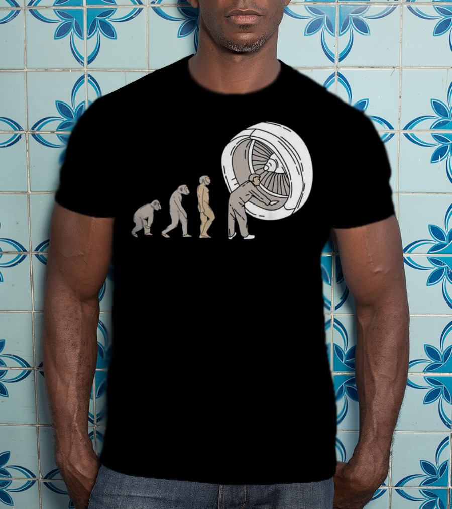 Evolution Of Airplane Mechanic Aircraft Maintenance T-Shirt
