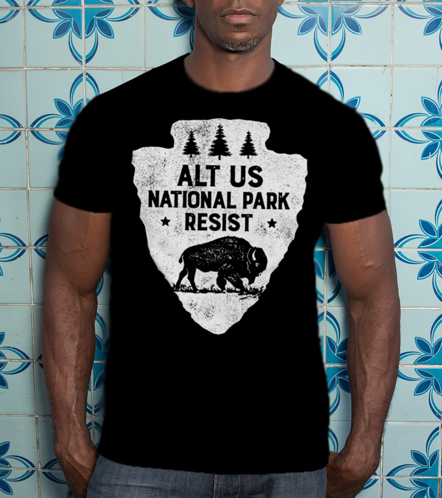 ALT US National Park Resist Bison Arrowhead Emblem T-Shirt