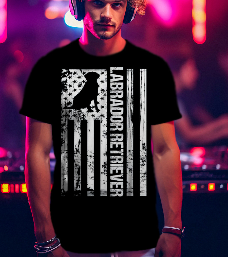 American Labrador Retriever Flag T-Shirt