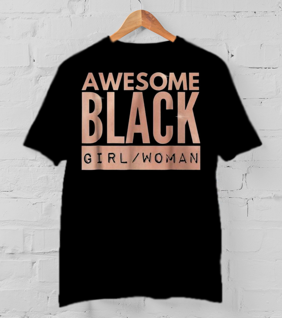 Awesome Black Girl Woman IN Rose Gold Prowd T-Shirt