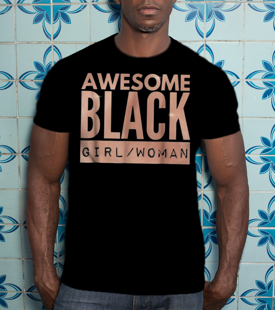 Awesome Black Girl Woman IN Rose Gold Prowd T-Shirt