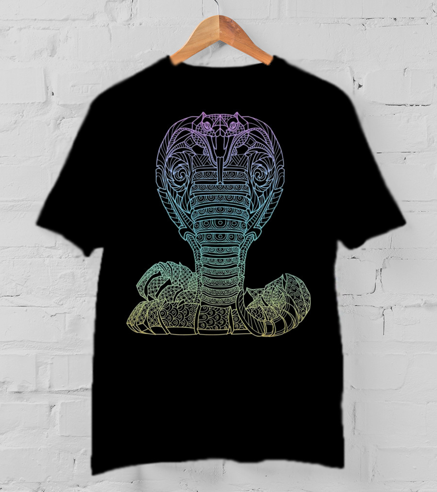 Awesome Colorful Hissing Cobra Snake Reptile T-Shirt