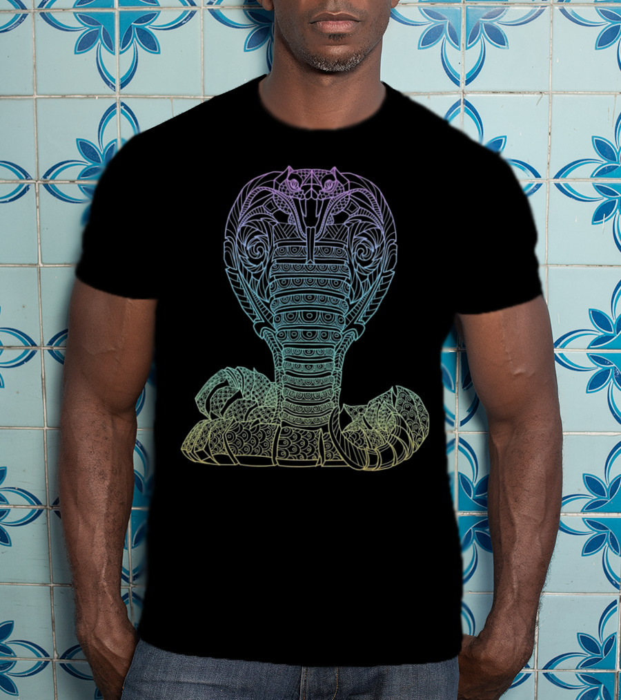Awesome Colorful Hissing Cobra Snake Reptile T-Shirt