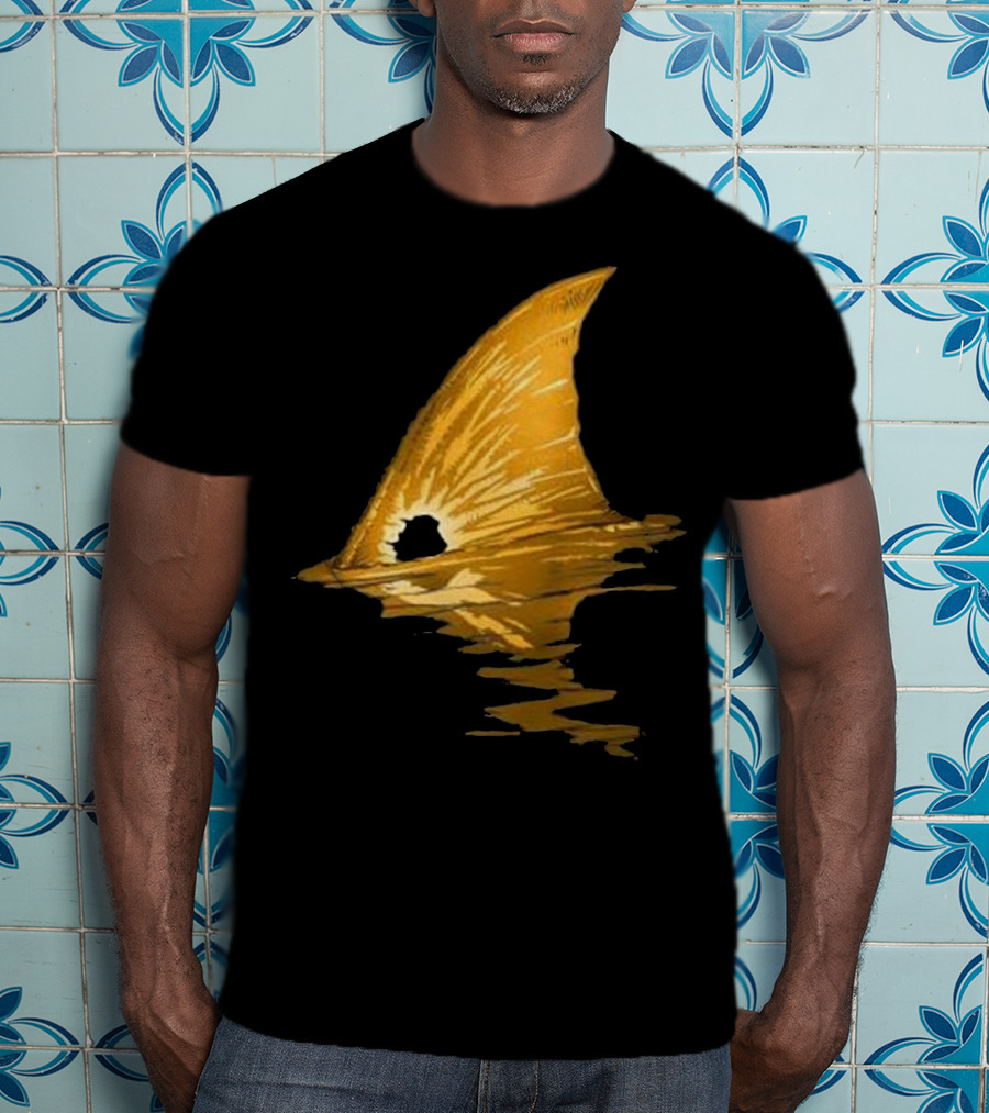 BACK PRINT Tailing Redfish Red Drum Fin T-Shirt