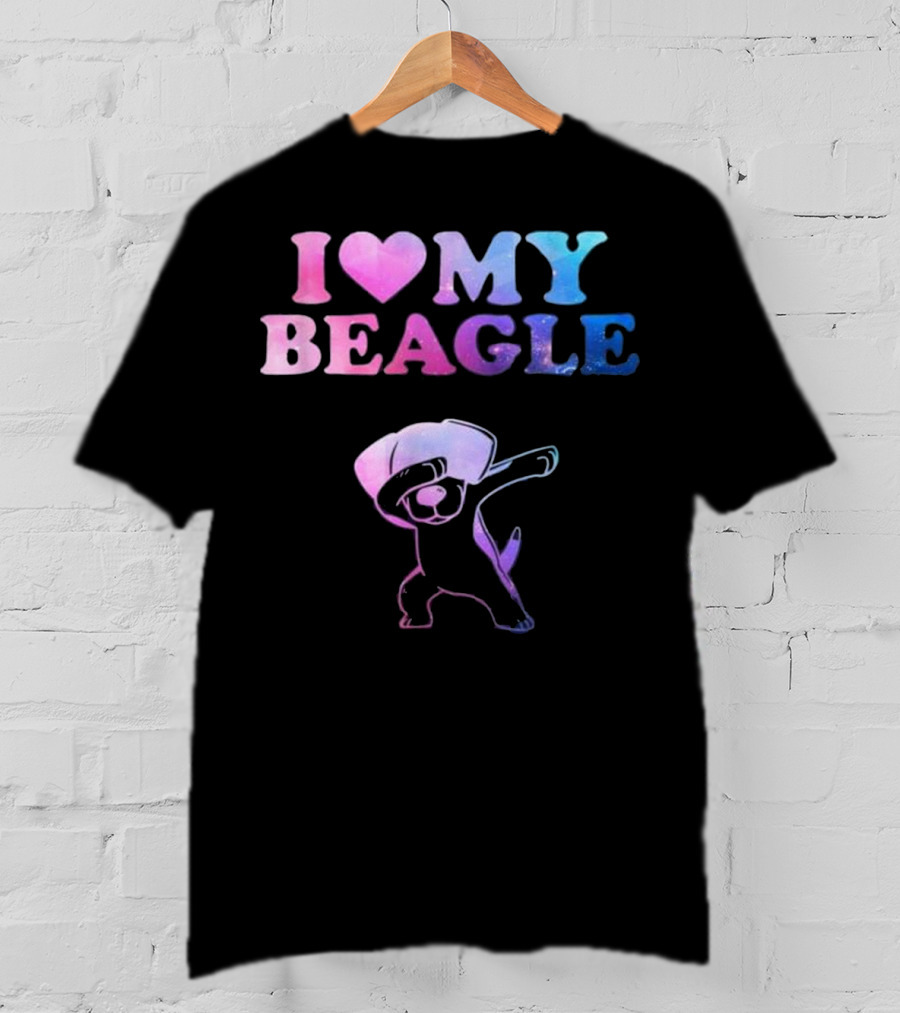 I Love My Beagle Dabbing Puppy T-Shirt