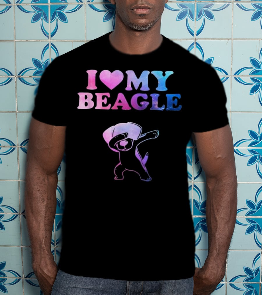I Love My Beagle Dabbing Puppy T-Shirt