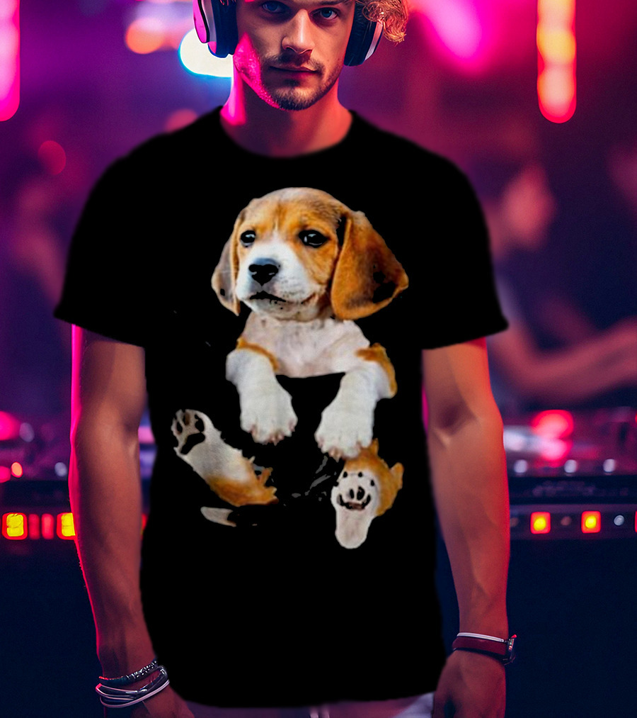 Beagle In Big Pocket T-Shirt