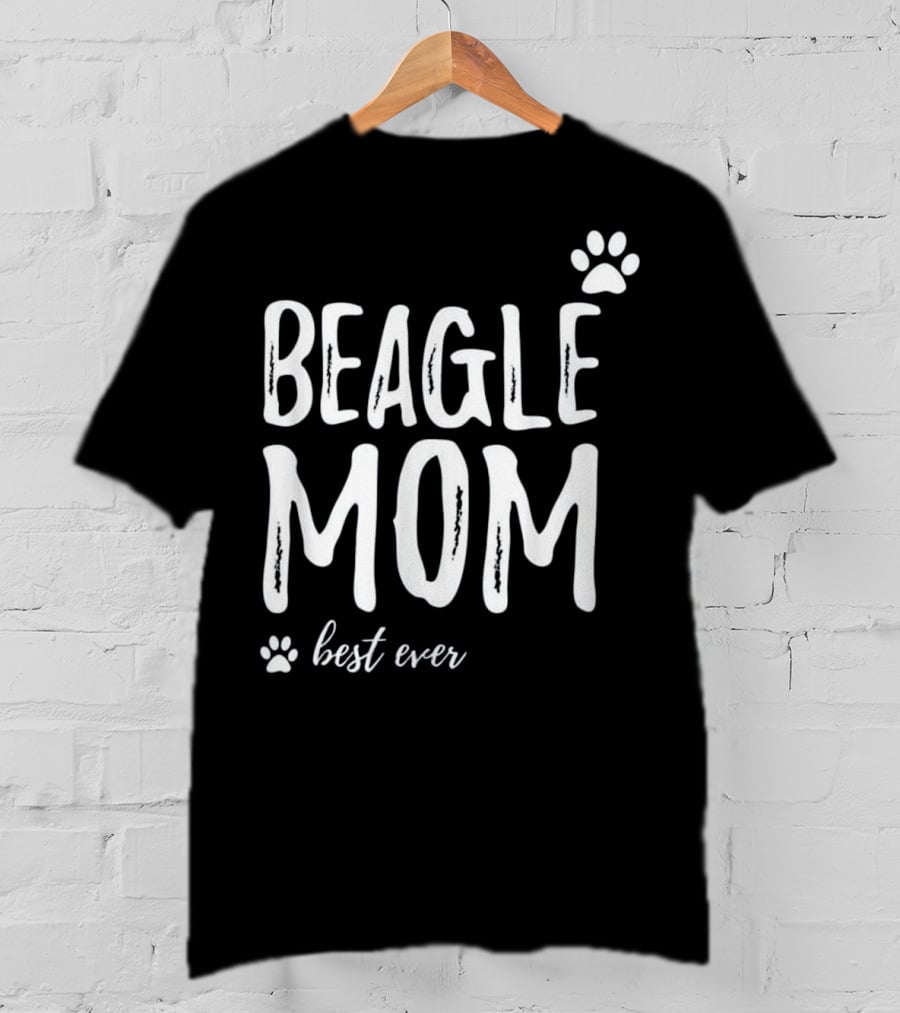 BEAGLE MOM Best Ever Paw Print Funny For Dog T-Shirt