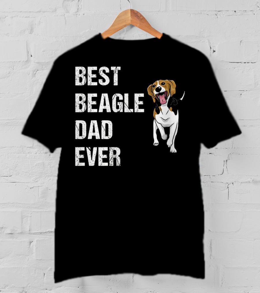 Best Beagle Dad Ever Funny Beagle Dog T-Shirt