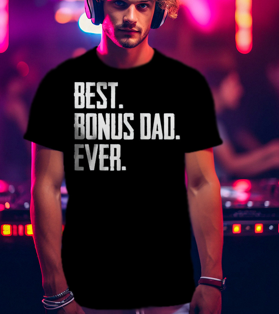 Best Bonus Dad Ever Funny Electrician T-Shirt