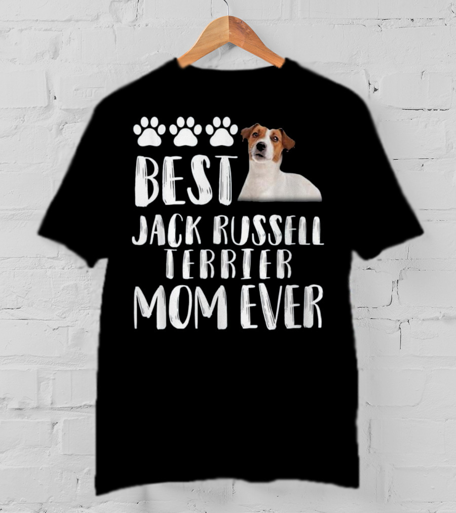 Best Jack Russell Terrier Mom Ever Paw Prints Dog T-Shirt