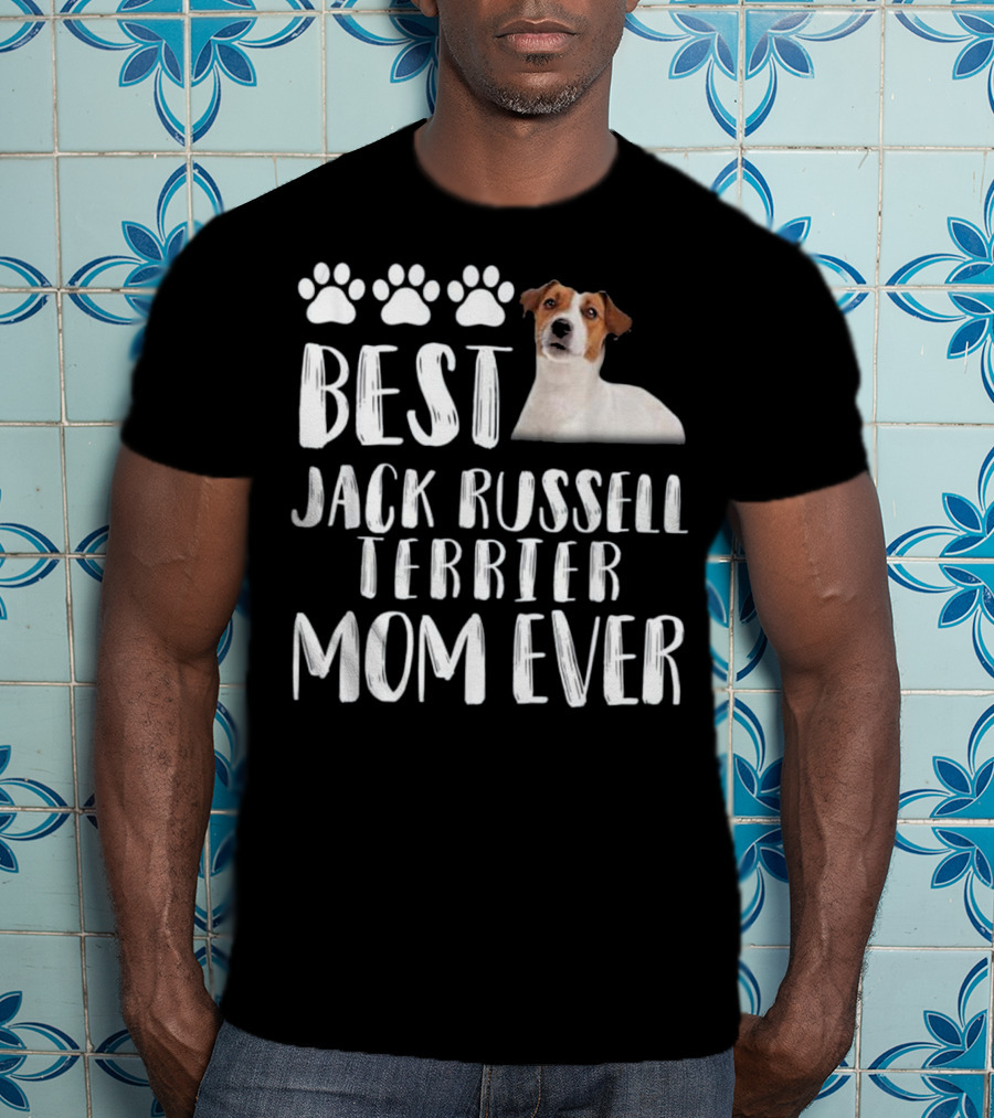 Best Jack Russell Terrier Mom Ever Paw Prints Dog T-Shirt