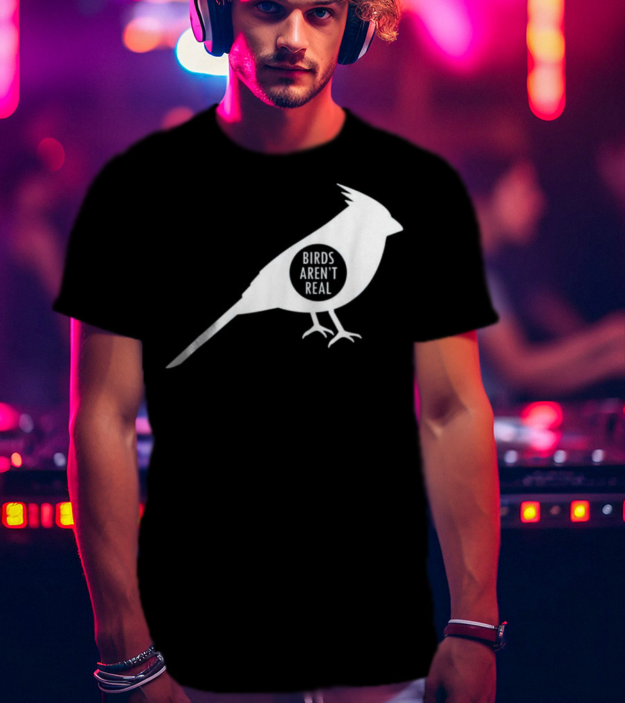 Birds Aren't Real White Bird T-Shirt