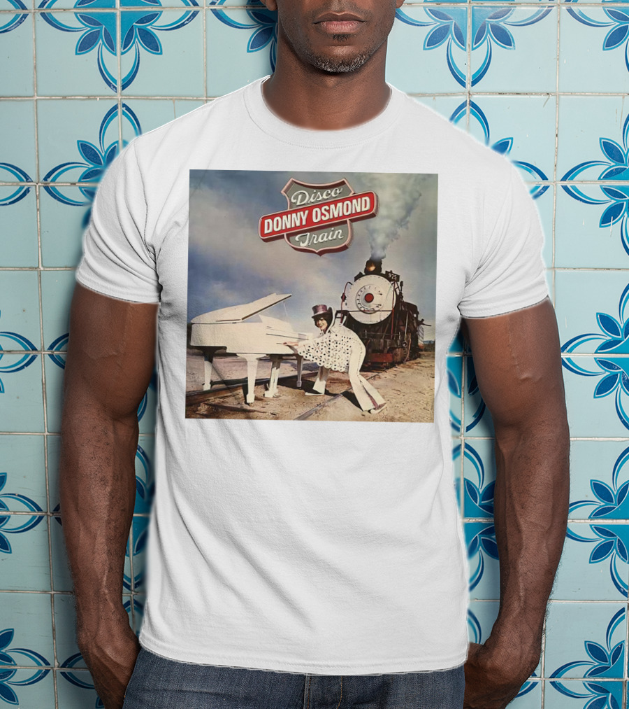 Donny Osmond Disco Train Piano And Steam Engine Scene T-Shirt